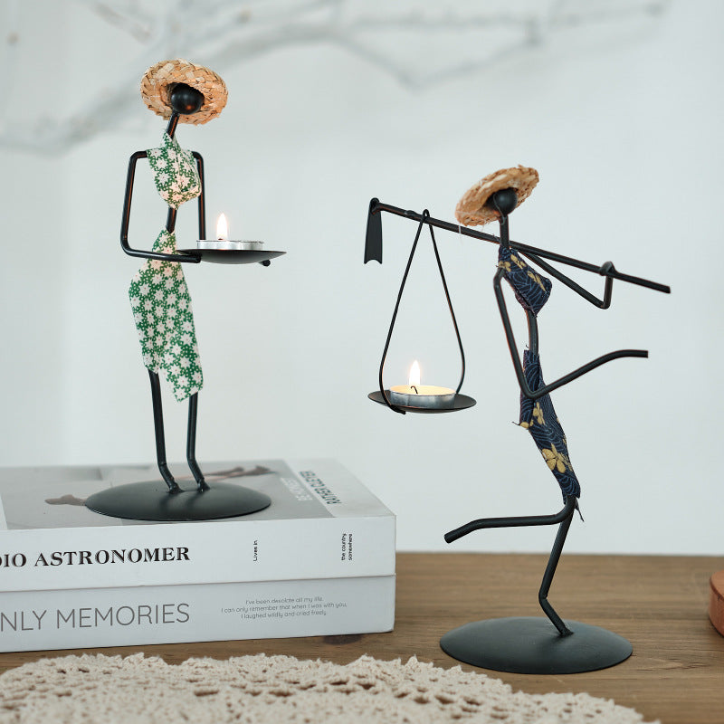 Figurative Iron Tea Light Holders