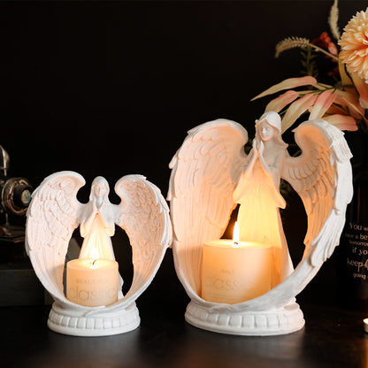 Angel Wings Resin Candle Holder