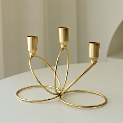 3-Arm Metal Wire Candelabra