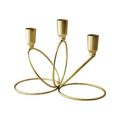 3-Arm Metal Wire Candelabra