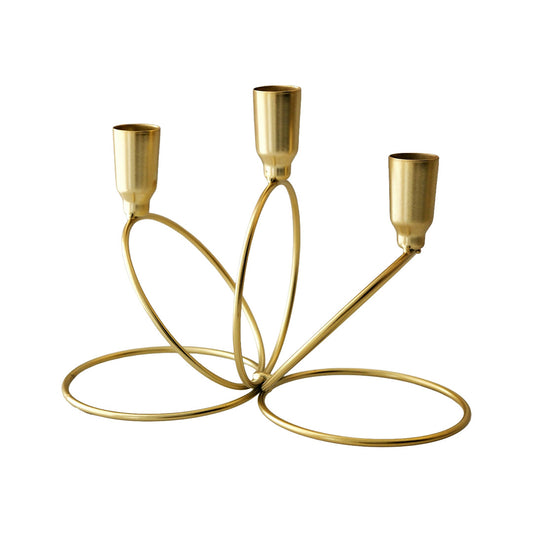 3-Arm Metal Wire Candelabra