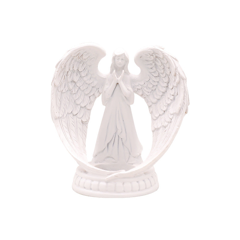 Angel Wings Resin Candle Holder