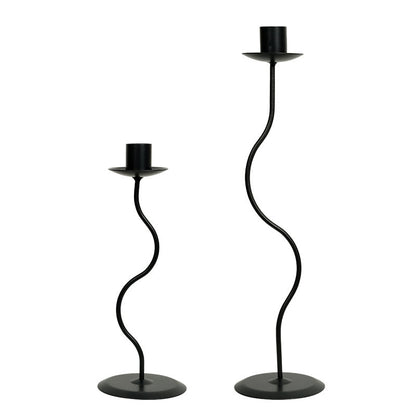 Minimalist Black Taper Candle Holders