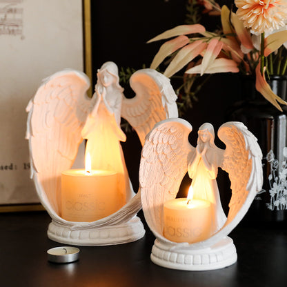 Angel Wings Resin Candle Holder
