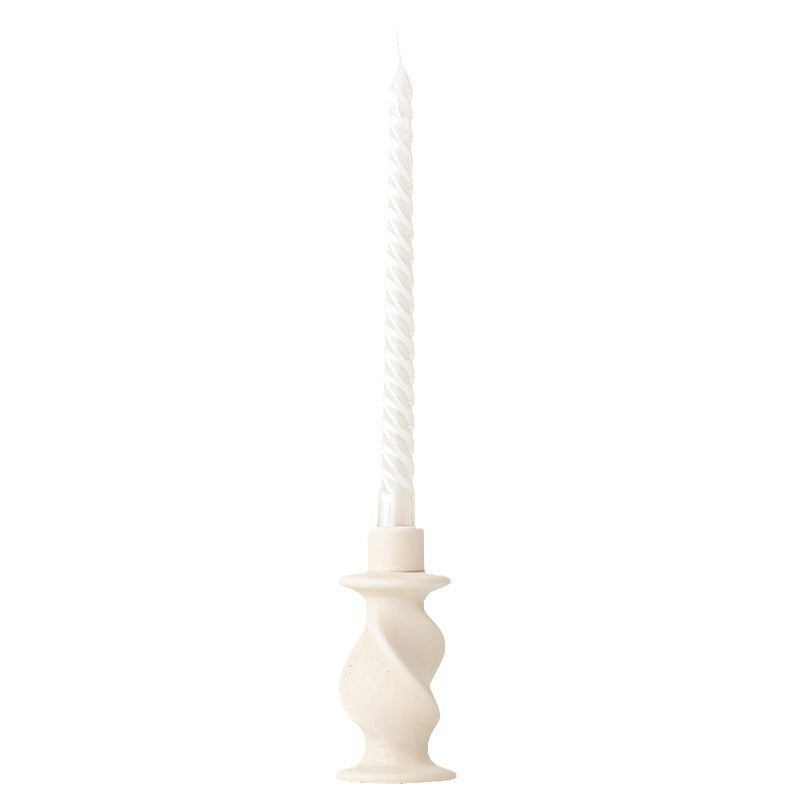 Spiral Ceramic Taper Candle Holder