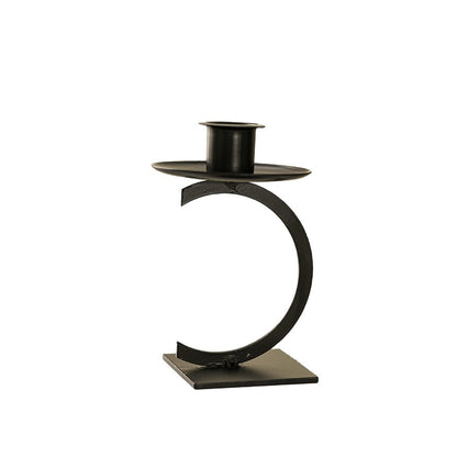 Geometric C-Shape Candle Holder