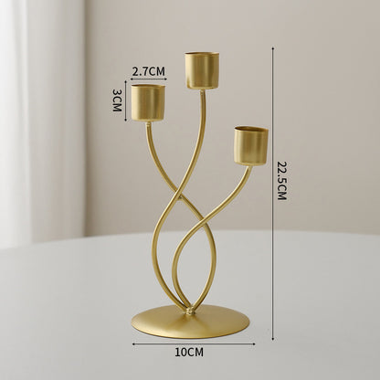 Branch Style 3-Arm Candle Holder
