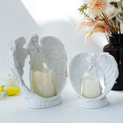 Angel Wings Resin Candle Holder
