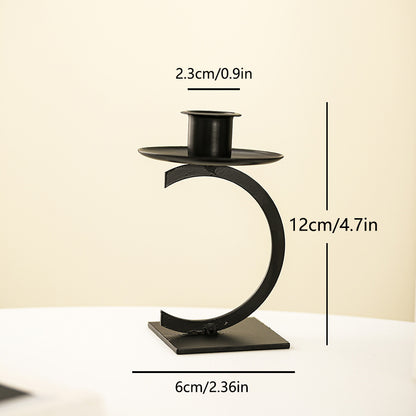 Geometric C-Shape Candle Holder