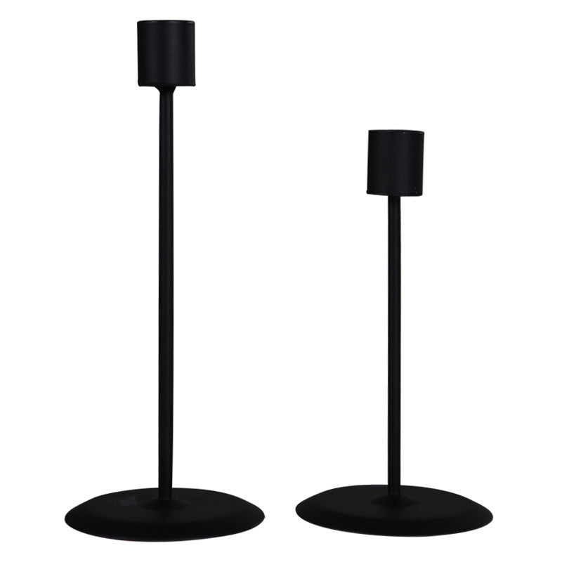 Minimalist Black Taper Candle Holders